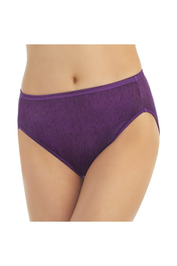 Womens Body Shine Illumination Hi Cut Panty, 8, NH Sangria 2