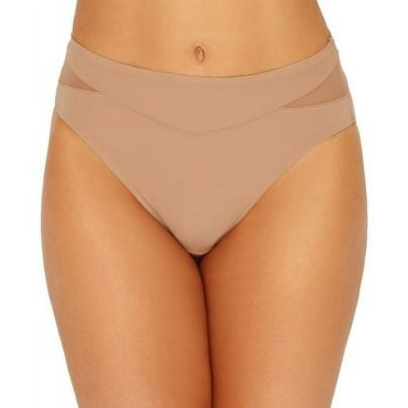 Vanity Fair Womens Breathable Luxe Hi Cut Panty, 9, Honey Beige