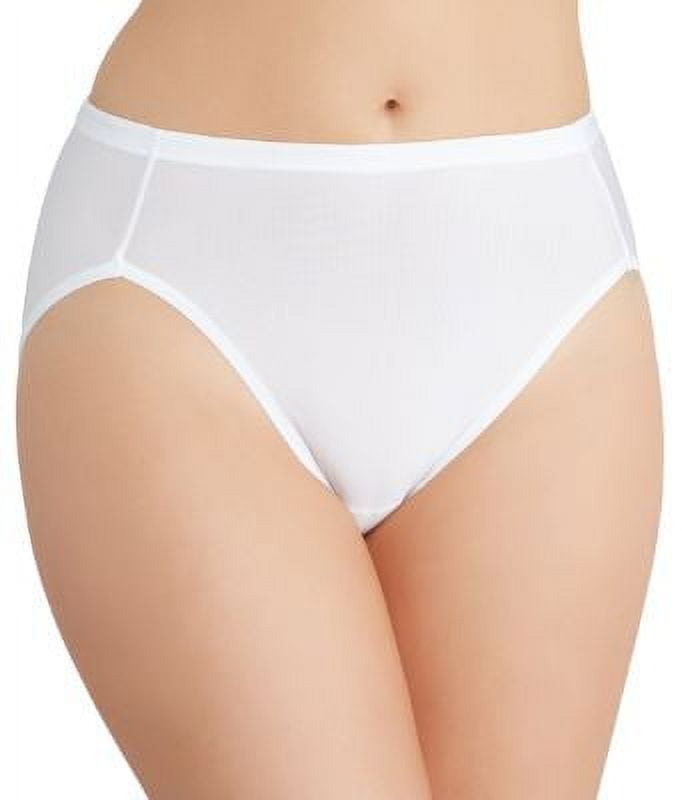 Vanity Fair Women's Cooling Touch Hi Cut Panty 13124, White, Large