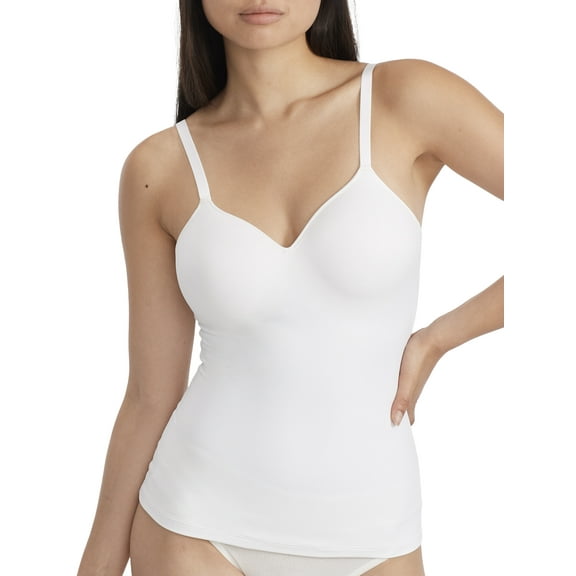 Vanity Fair Lingerie Women's Shaping Cami with Built in Wireless Bra, Smoothing Tummy Control Everyday Layers