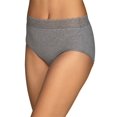 thumbnail image 1 of Vanity Fair Women's Flattering Lace Cotton Stretch Panties, Brief-Heather Grey, 8, 1 of 3