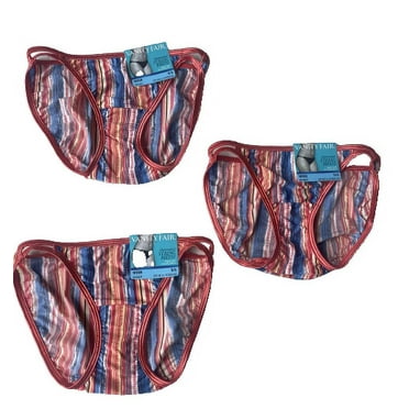 Vanity Fair Womens Illumination String Bikini 3-Pair Ocean Sunset, Style-18108, 5/Small