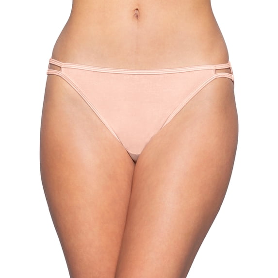 Women's Vanity Fair 18108 Illumination String Bikini Panty (Peach Sorbet 8)