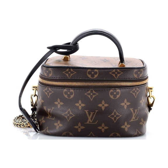 Vanity Handbag Reverse Monogram Canvas PM By Rebag
