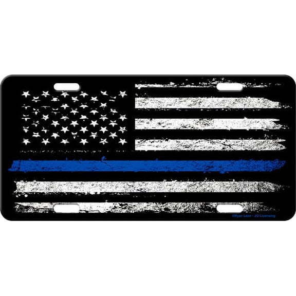 Vanity License Plate 12in x 6in - American Blue Line