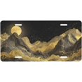 Mon Rusting Vanity License Plate with Abstract Mountain Moon Rust-Free C-1628 ...