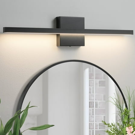 Vanity Light for Bathroom Lighting Fixtures Over Mirror Dimmable Integrated LED 24 inch Modern Vanity Lights Black Bathroom Light Bar Bath Wall Sconce