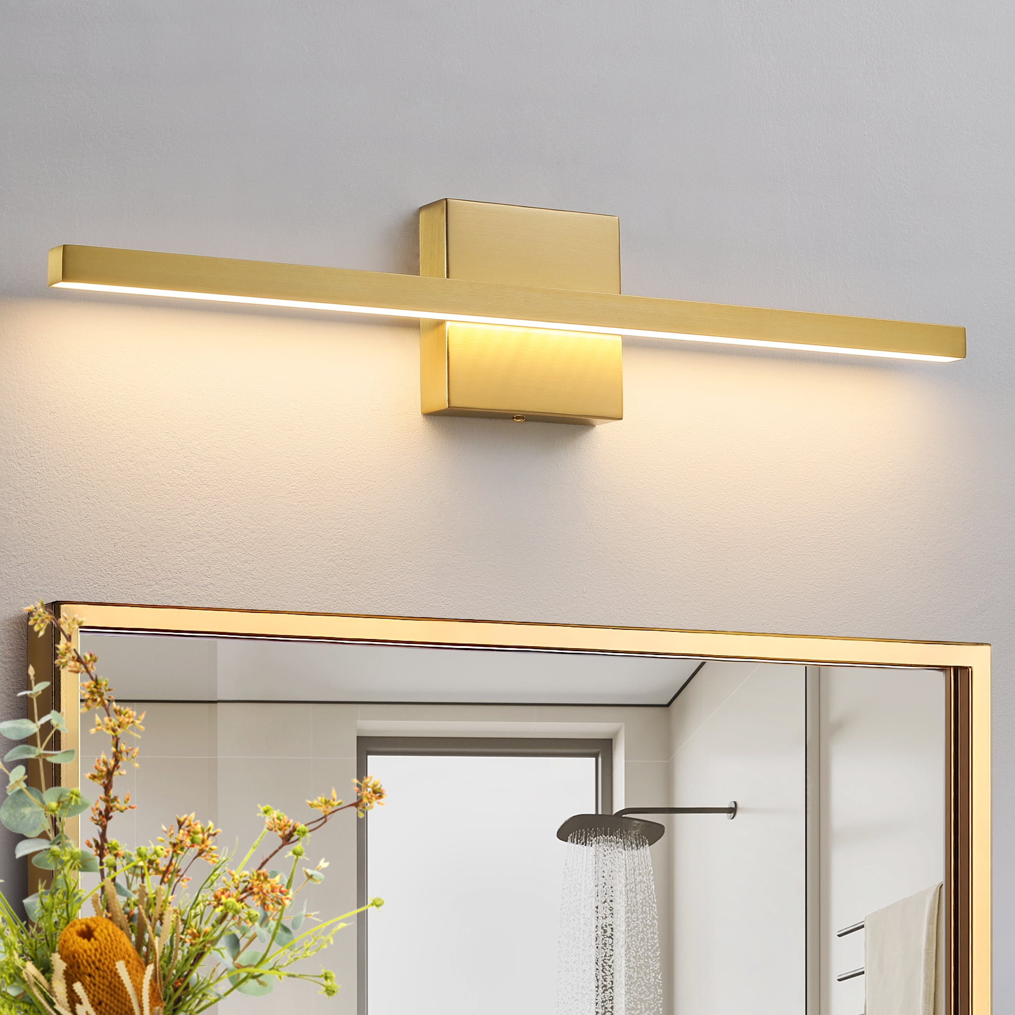Vanity Light for Bathroom Lighting Fixtures Over Mirror Dimmable Integrated LED 24 inch Modern Vanity Lights Gold Bathroom Light Bar Bath Wall Sconce