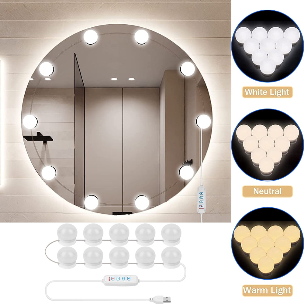 Vanity Lights for Mirror, GIUGT Mirror Lights for Makeup, 10 LED Vanity