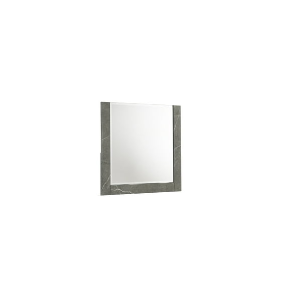 Vanity Mirror Elara Mirror – Two-Tone High-Gloss Marble & Lacquer Frame with Large Reflective Surface and Elegant Design- Gray(Includes Mirror Only) same asG150108691 (NJ inventory),Makeup Mirr