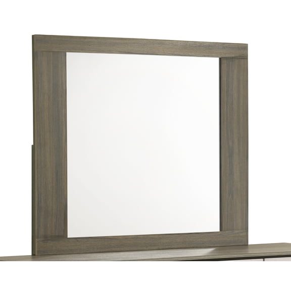 Vanity Mirror Gem Modern Style Mirror Made with Wood in Beige & Brown,Dresser Mirror