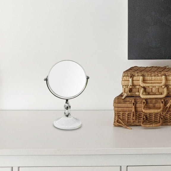 Vanity Mirror Makeup Mirror Decorative Mirror Decor Table Mirror Double Sided Mirror Tabletop Mirror for Entryway Apartment Dressers Women 18x16.5CM