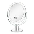 thumbnail image 1 of Vanity Mirror Makeup Mirror with Stand, 1X/15X Magnification Double Sided 360 Degree Swivel Magnifying Mirror, 6.25 Inch Portable Table Desk Counter top Mirror Bathroom Shaving Mirror, 1 of 6