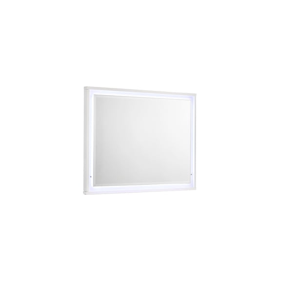 Vanity Mirror Manhattan Mirror – Lacquer Frame with Integrated LED Lighting for a Sleek, Modern Look (INCLUDES MIRROR ONLY) White same asG150108683 (NJ inventory),Lighted Vanity Mirror