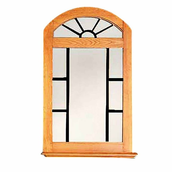 Vanity Mirror Windowpane Arch Heirloom Pine 39" H | Renovator's Supply