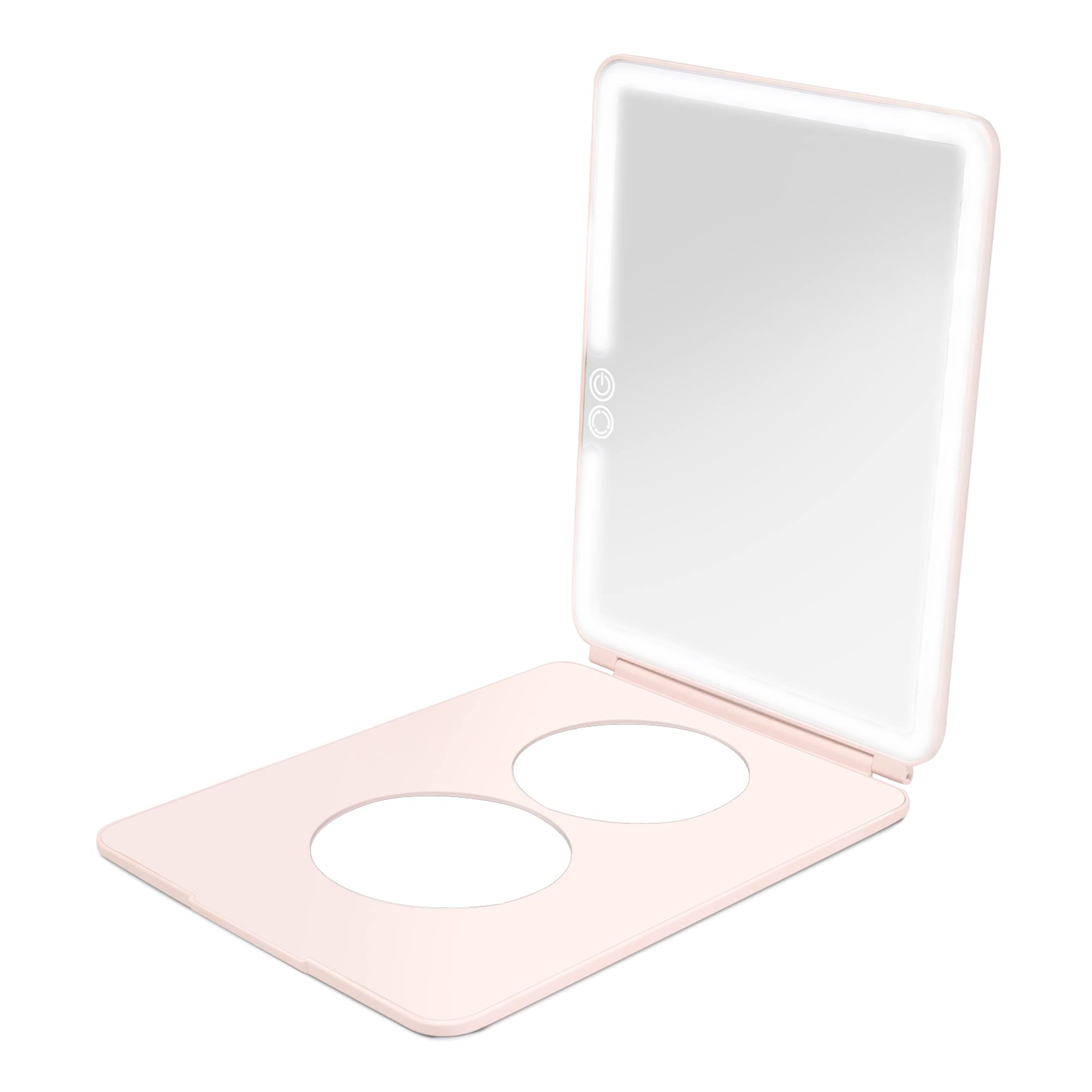 Vanity Handheld Makeup Mirror with Lights, Pose 2.0 (Blush