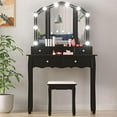 Vanity Set with Lighted Mirror Vanity w/10 LED Dimmable Bulbs Dressing