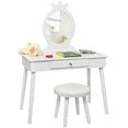 Vanity Set Princess Dressing Table Set Wooden Dresser Little Girls