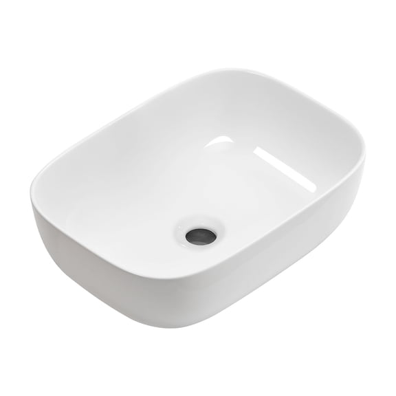 Vanity With Sink, Bathroom Small Vessel Sink Above Counter White Porcelain Ceramic Oval Rectangle Bathroom Vanity Sink Bowl Lavatory Wash Basin, White Bathroom Vanity,Ceramic Single Sink Vanity