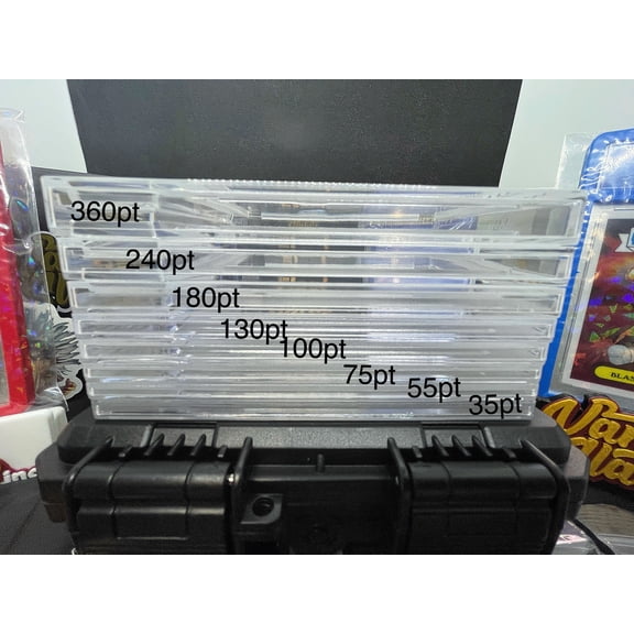 Vanity Slabs 130pt Thick RPA Patch Trading Card Display Holder, Sports Card Slab - 2.5 x 3.5 in