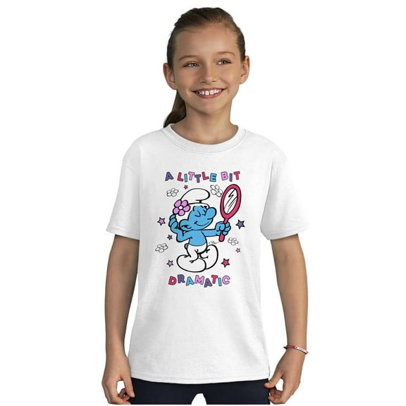 Vanity Smurf A Little Bit Dramatic Girls Kids T Shirt Tees Teen Brisco Brands X