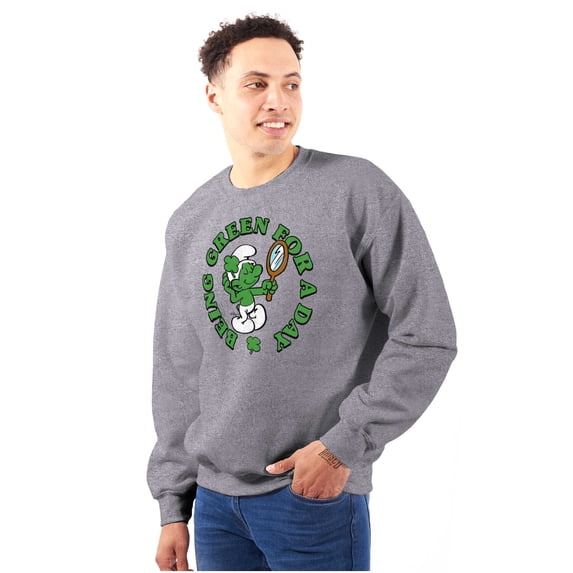 Vanity Smurf Green For St Paddys Day Unisex Plus Size Sweatshirt Brisco Brands 3X