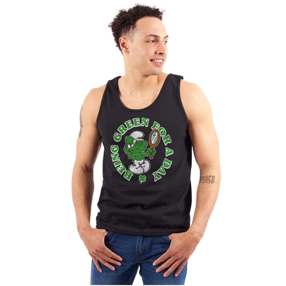Vanity Smurf Green For St Paddys Day Unisex Plus Size Tank Top Brisco Brands 3X