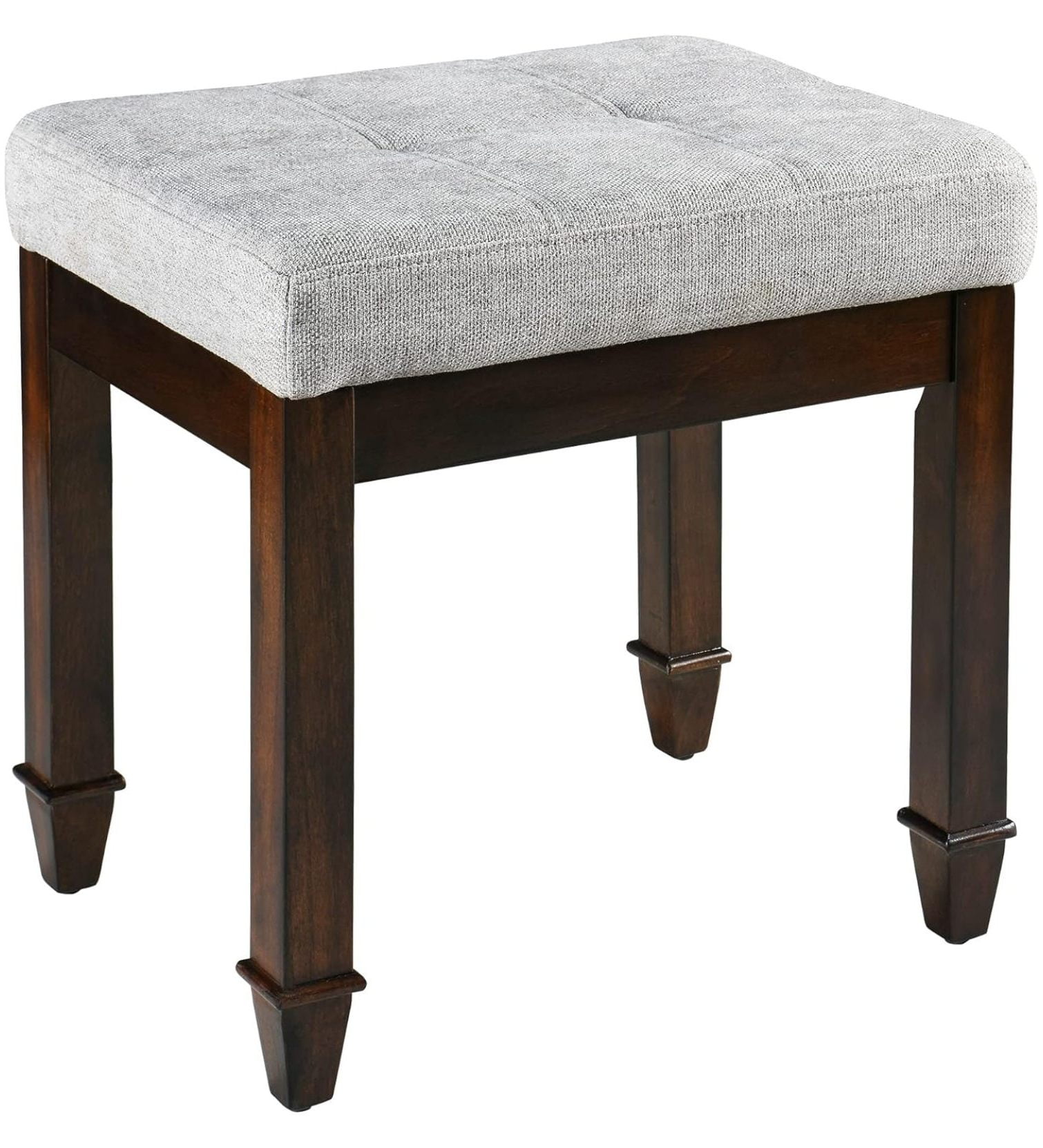 Vanity Stool Bench with Solid Wood Leg, Makeup Dressing Bench with ...