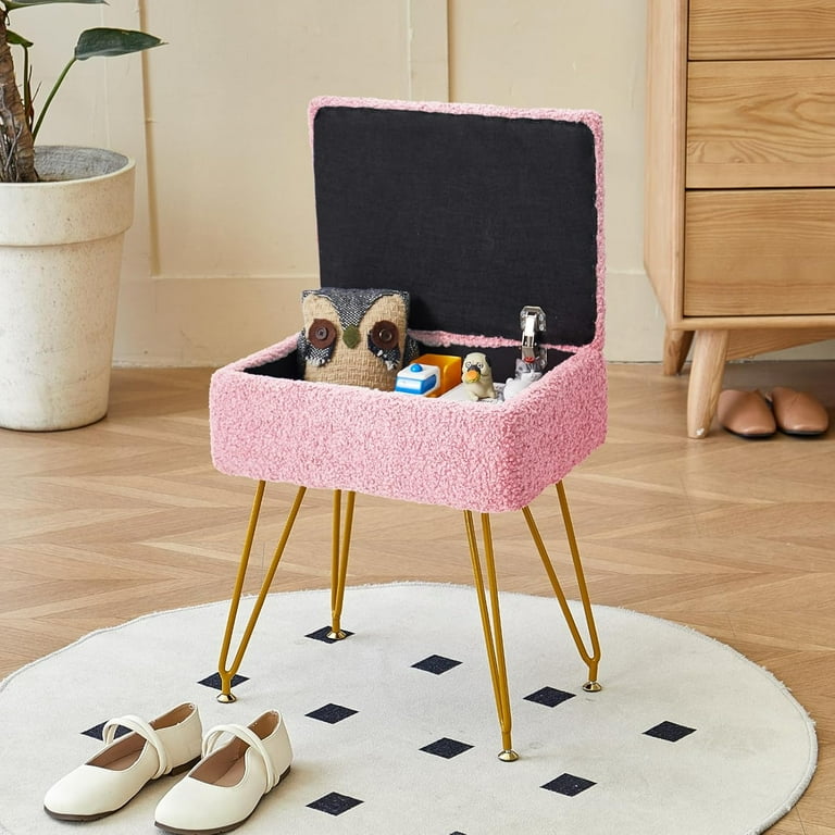 Faux fur vanity stool hotsell