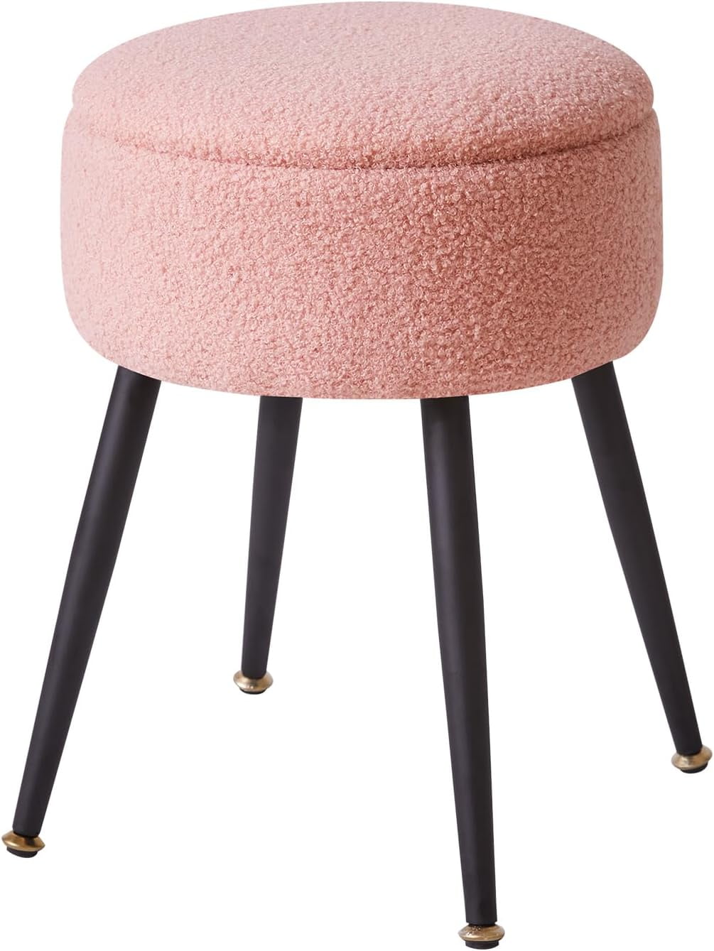 Vanity Stool, Pink Vanity Chair with Storage, Foot Stools Ottoman Small