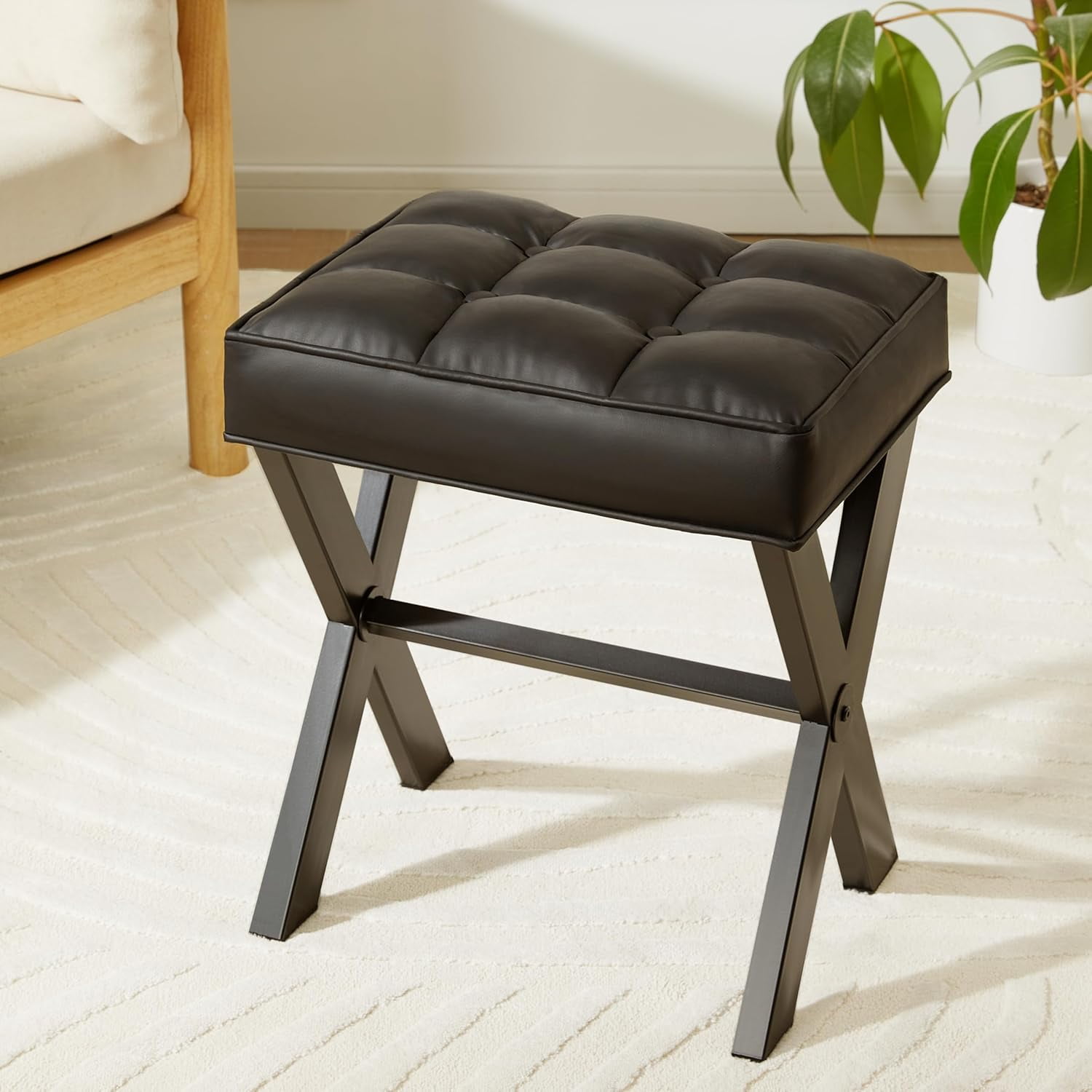 Vanity Stool Vanity Chair, 18 Inch Makeup Vanity Stool Chair, Padded ...