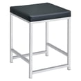 thumbnail image 1 of Vanity Stool with Leatherette Seat and Tubular Frame Black, 1 of 5