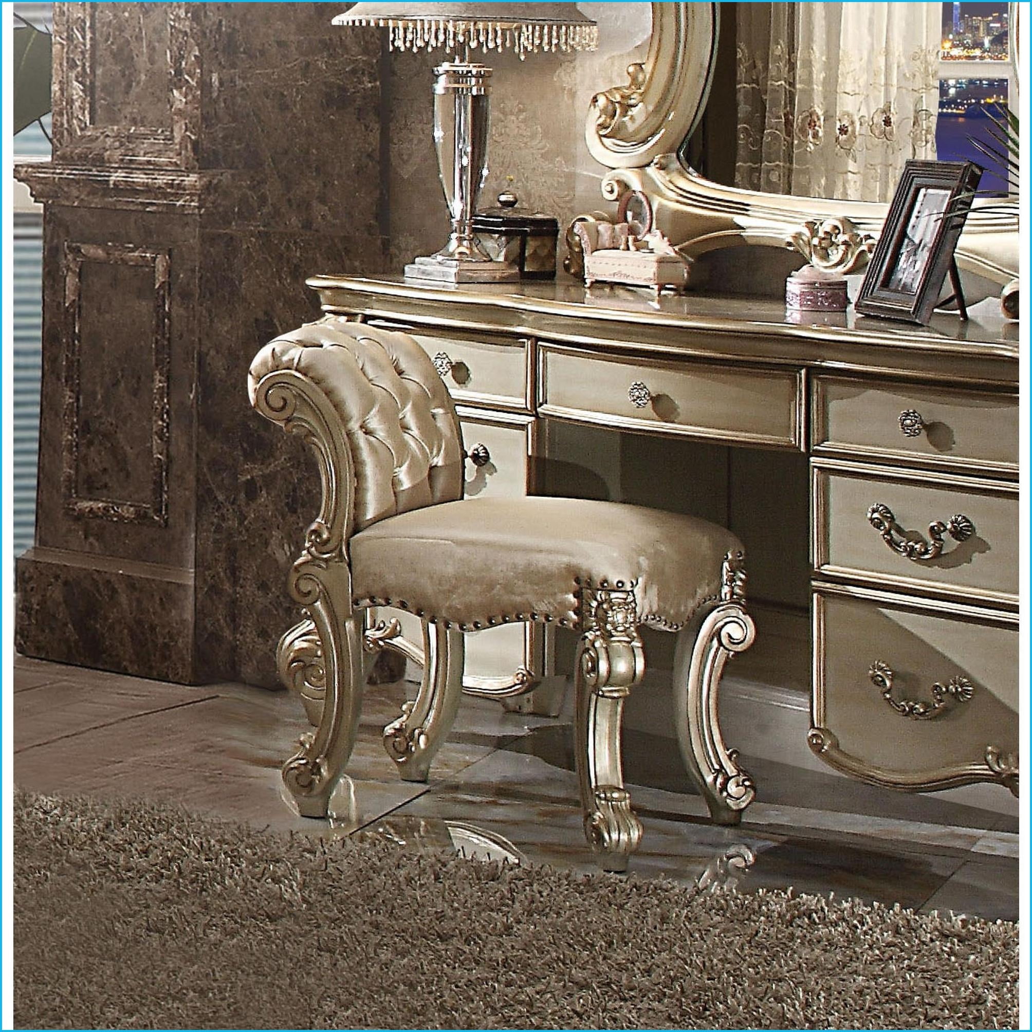 retro dressing table stool 1960s Dressing Table Stool With Gold Velour Seat And Pale Gold Trim