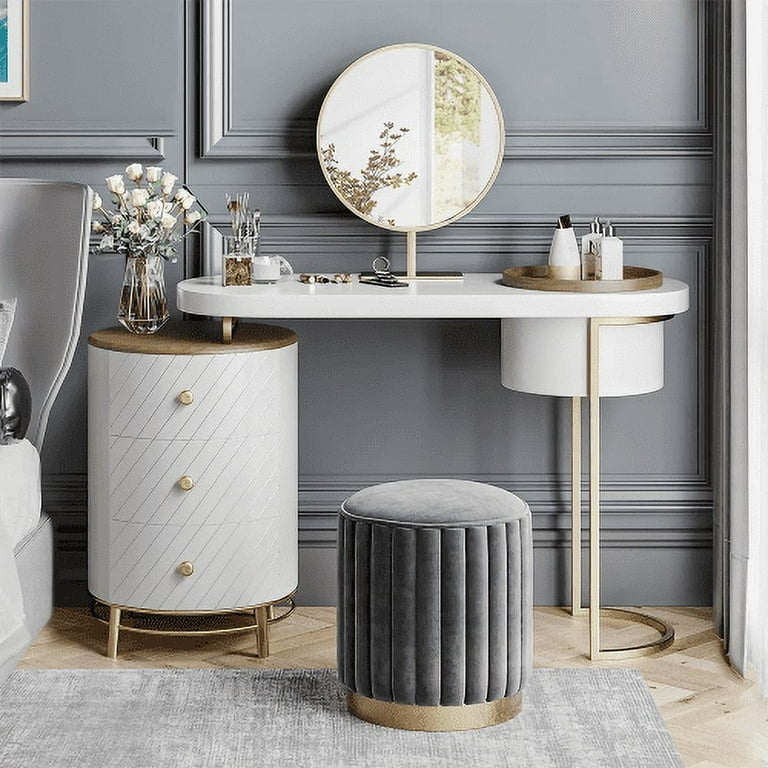 Modern white makeup vanity deals