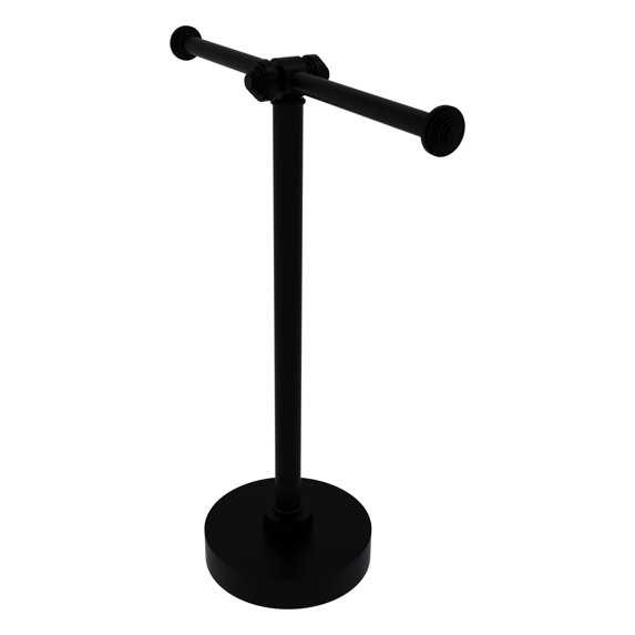 Vanity Top 2 Arm Guest Towel Valet - Matte Black