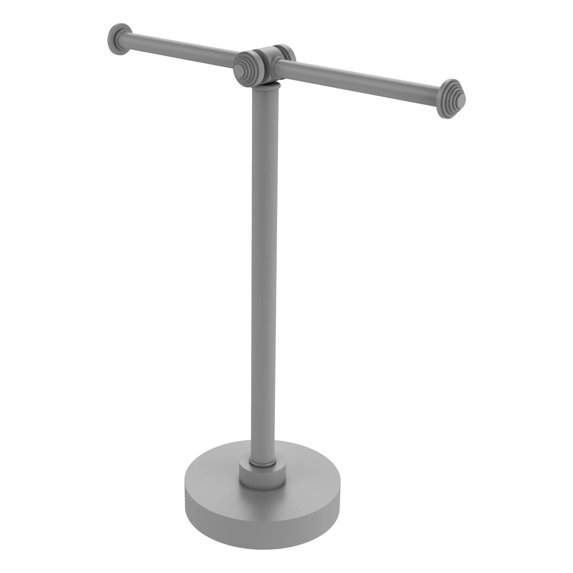 Vanity Top 2 Arm Guest Towel Valet - Matte Gray
