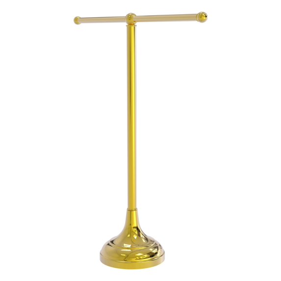 Vanity Top 2 Arm Guest Towel Valet - Polished Brass