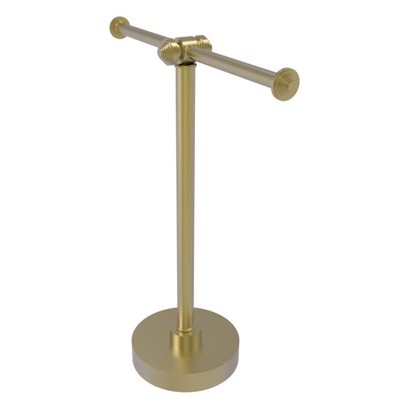 Vanity Top 2 Arm Guest Towel Valet - Satin Brass