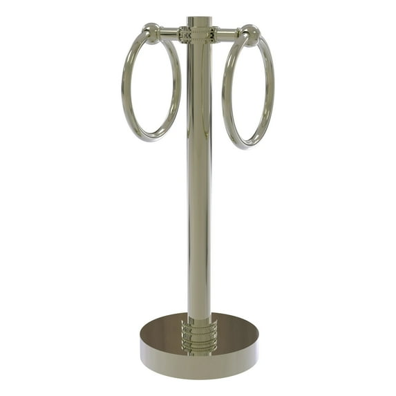 Vanity Top 2 Towel Ring Guest Towel Holder in Polished Nickel