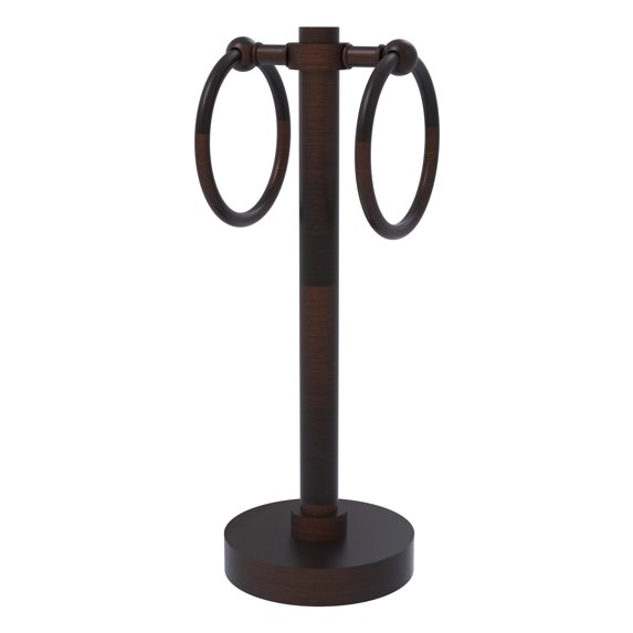 Vanity Top 2 Towel Ring Guest Towel Holder in Venetian Bronze
