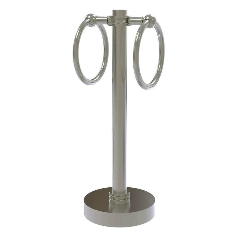 Allied Brass Vanity Top 3 Towel Ring Guest Towel Holder with Twisted Accents in Satin Brass Allied Brass Vanity Top 3 Towel Ring Guest Towel Holder with Twisted Accents in Satin Brass