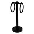 thumbnail image 1 of Allied Brass 953G-BKM Vanity Top 2 Towel Ring Guest Towel Holder with Groovy Accents, Matte Black, 1 of 11
