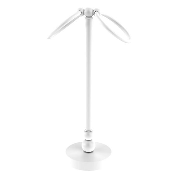 Vanity Top 2 Towel Ring Guest Towel Valet - Matte White