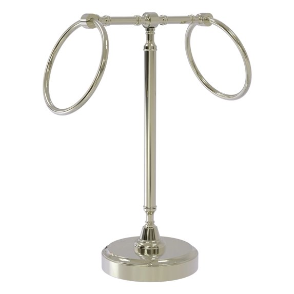 Vanity Top 2 Towel Ring Guest Towel Valet - Polished Nickel