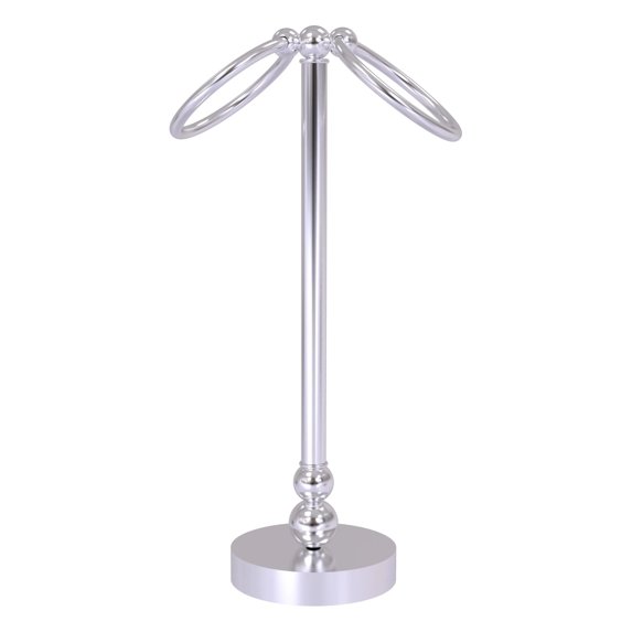 Vanity Top 2 Towel Ring Guest Towel Valet - Satin Chrome