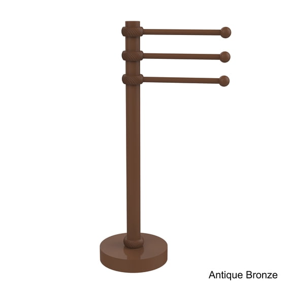 Vanity Top 3 Swing Arm Guest Towel Holder (Build to Order) in Antique Bronze