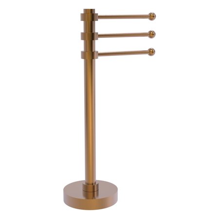 Vanity Top 3 Swing Arm Guest Towel Holder in Brushed Bronze