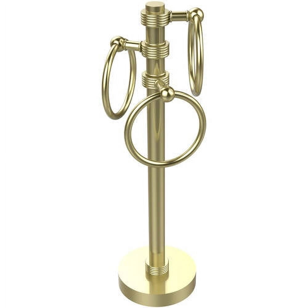 Allied Brass Vanity Top 3 Towel Ring Guest Towel Holder with Groovy Accents in Antique Copper Allied Brass Vanity Top 3 Towel Ring Guest Towel Holder with Groovy Accents in Antique Copper