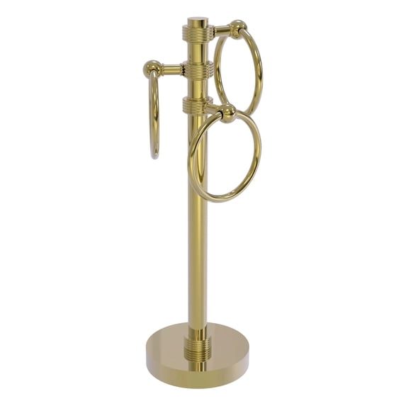 Vanity Top 3 Towel Ring Guest Towel Holder with Groovy Accents