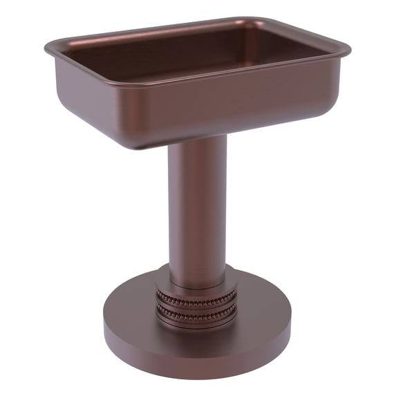 Vanity Top Soap Dish - Antique Copper / Dotted